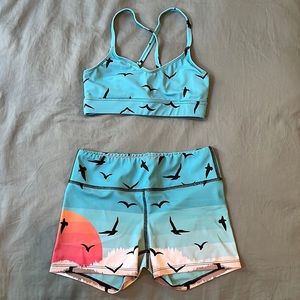MH Activewear Set, Birds Print, Small
